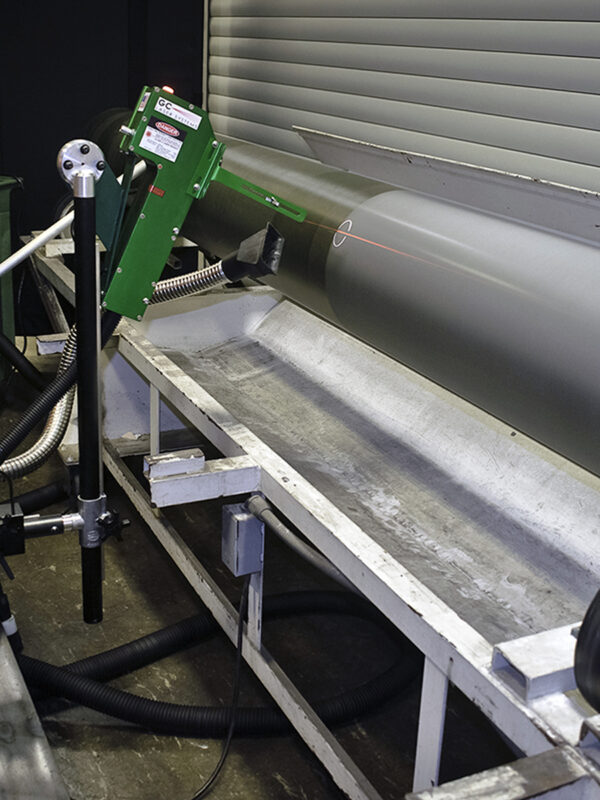 Portable Laser System - Off-Press Setup using a Roll Cart